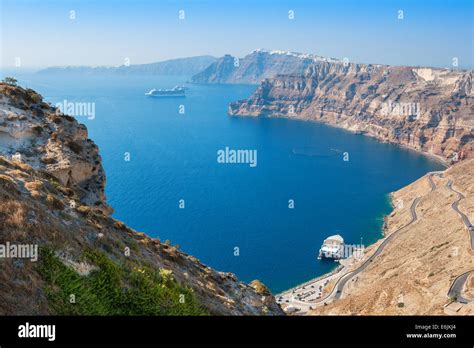 Caldera Santorini Island Greece Stock Photo Alamy