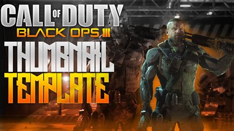 Black Ops 3 Thumbnail Template Free Behr Youtube