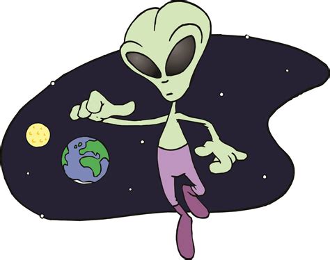 alien cartoon drawings clipart best