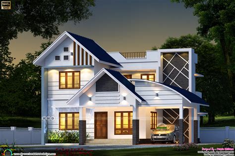 Modern Sloping Roof House By Cazina Designs Kerala Home Design And Vrogue