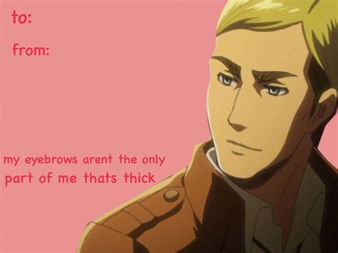 Attack On Titan Funny Valentines Cards Anime Pick Up Lines