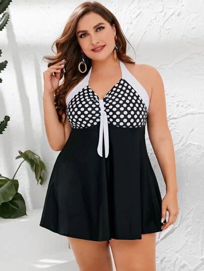 New Arrivals Plus Size And Curve Shein Usa Halter One Piece