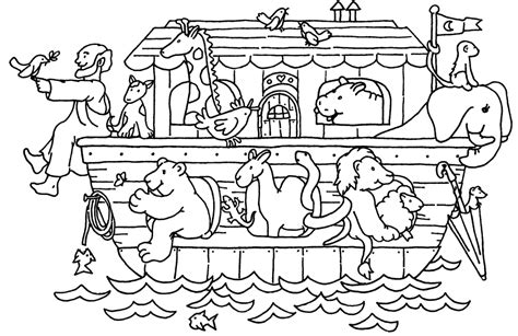 Noahs Ark Coloring Page Coloring Home