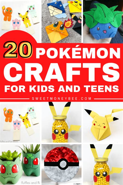 20 Diy Pokemon Crafts For Kids Teens And Adults Sweet