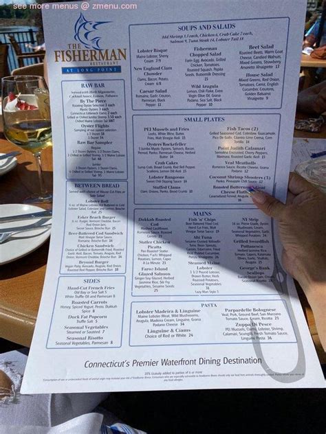 Online Menu Of The Fisherman At Long Point Restaurant Groton