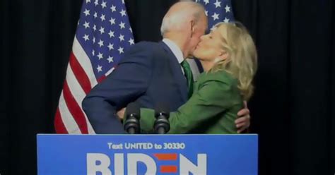Biden And Wife Jill Share Hug After Speech