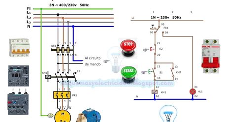 Esquema El Ctrico Unifilar Marcha Paro Esquemas El Ctricos