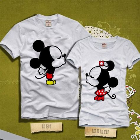 Mickey And Minnie Kiss Couples Tshirt Disney Couples By Kincotan