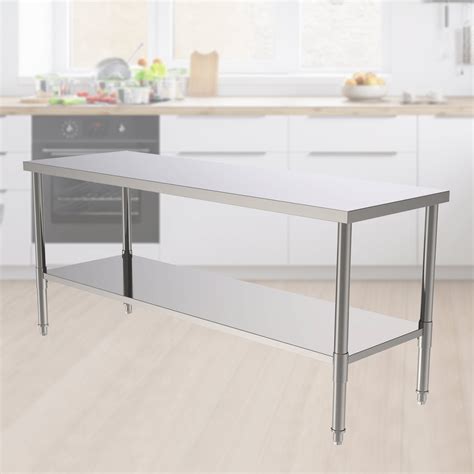 And it doubles as a dining table — simply remove the polyester storage bag and stow it in the trunk to free up some leg room under the table. 71" Kitchen Work Table, Stainless Steel Commercial Kitchen ...