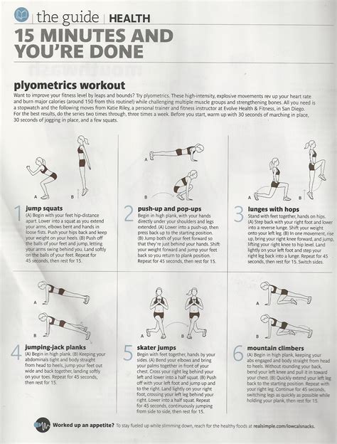 Plyometric Workout From Trainer Katie Riley In Real Simple Magazine