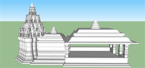3d Model Indian Hindu Temple 3d Modal Vr Ar Low Poly Cgtrader
