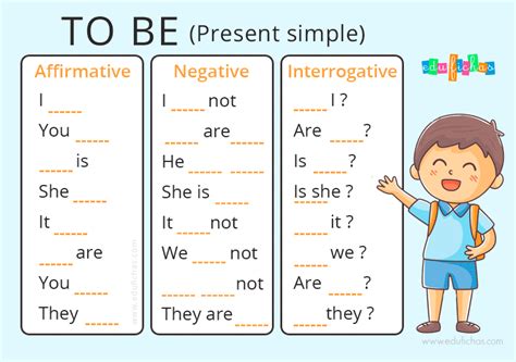 Verbo To Be Ejercicios De Inglés Para Niños【descarga Pdf】