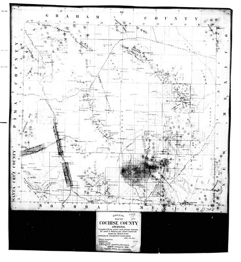 Cochise County Official Map Of Cochise County Arizona Compiled From