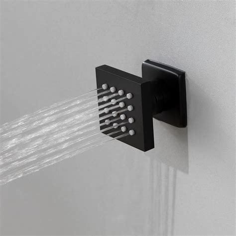 Modern Led Square Ceiling Mount Rain Shower System With 6 Body Sprays