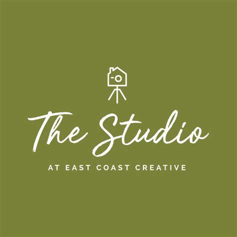The Studio At East Coast Creative Logo On Green Background With White