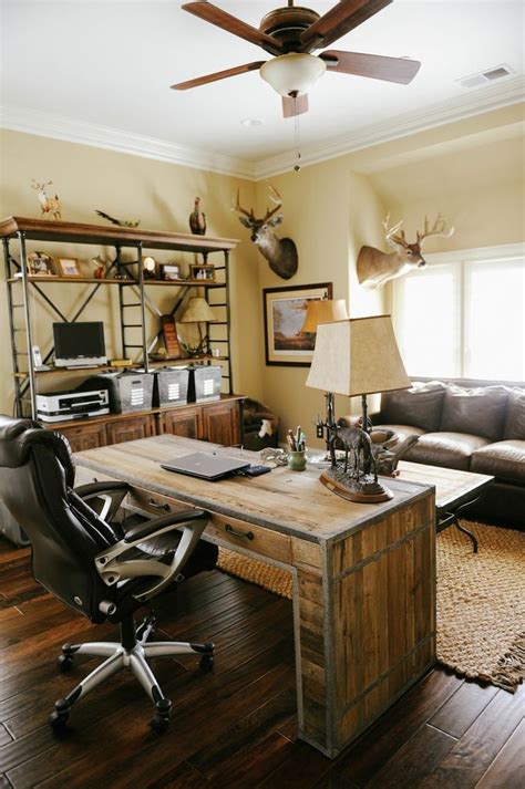Rustic Office Designed By First Fruit Collection Modern Rustic Office