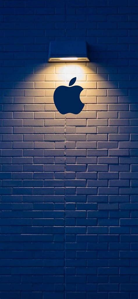 Iphone 13 Wallpaper Apple Logo Mk28 Snowing Tree Blue Christmas