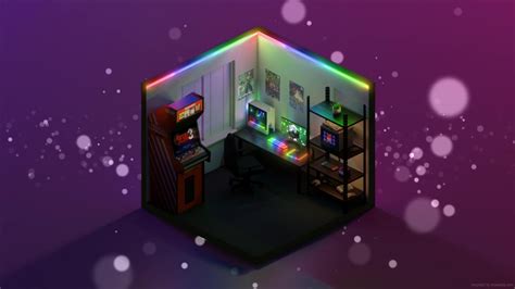 Neon Gaming Room Live Wallpaper Moewalls