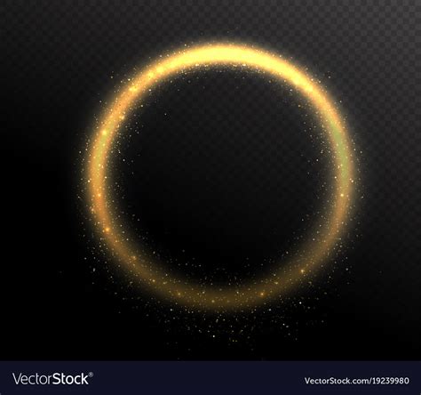 Sparkle Glitter Circle Round Shape Frame Glow Vector Image