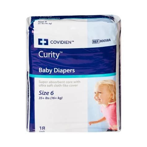 Curity Baby Baby Diaper Size 6 Over 35 Lbs 80058a 144 Ct Size 6