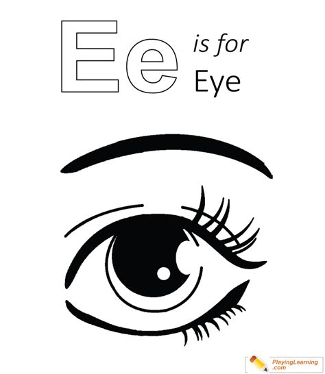 Changes in eye color can be related just to the iris, or changes in other parts of the eye can make the color of the iris look different. E Is For Eye Coloring Page | Free E Is For Eye Coloring Page