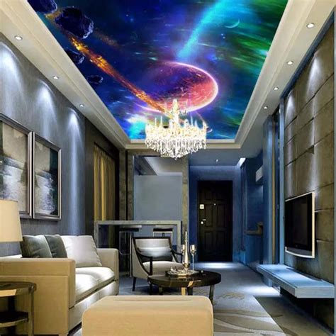 3d Ceiling Mural Photo Wallpaper For Living Room Tv