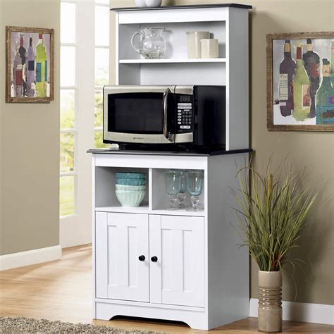 Katie Microwave Stand With Hutch Country Door