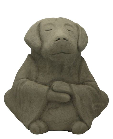 These buddha statues will bring zen culture to the garden. Meditating Dog | Zen Garden Statues | Animal Sculptures ...