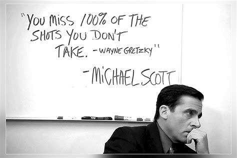 Michael Scotts Motivational Quoteyou Miss 100 Of The Shots Poster