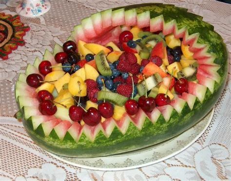 Watermelon Boat Of Fruit Food Fruit Watermelon Boat