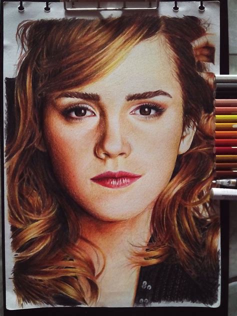 Emma Watson By Fdemitri Pencil Colour Painting Colored Pencil