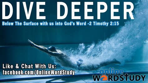 Dive Deeper Below The Surface With Us Into Gods Word On The Live