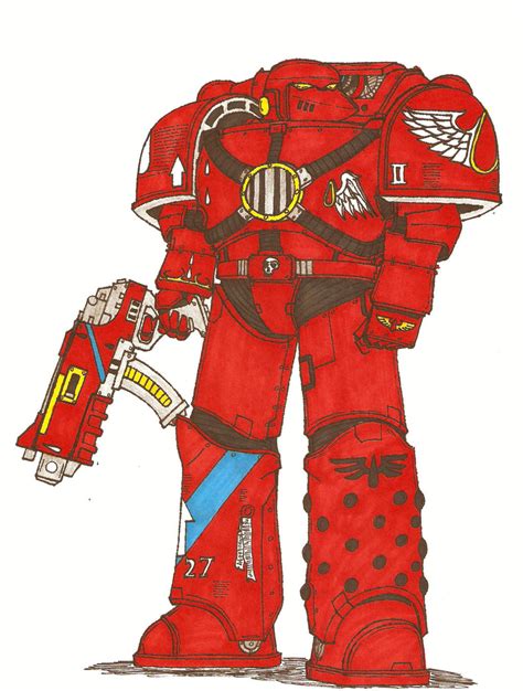 Tactical Marine 27th Company Blood Angels By Terraluna5 On Deviantart