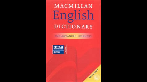 Macmillan English Dictionary For Advanced Learners Youtube
