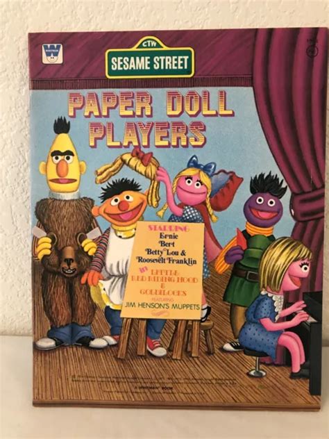 Sesame Street Paper Doll Players Ernie Bert Little Red Riding Hood Goldilocks 150 Picclick