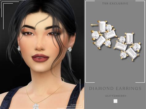 The Sims Resource Diamond Earrings