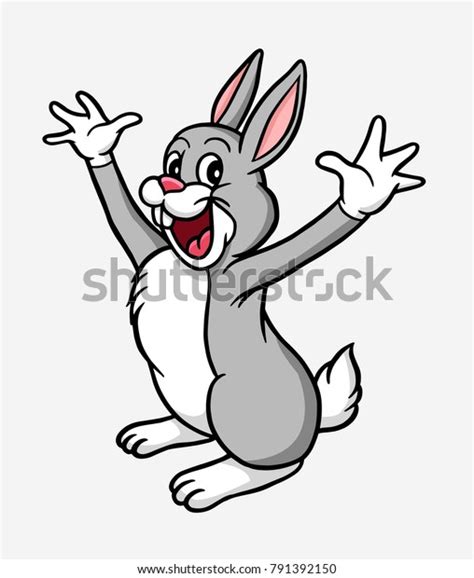Happy Rabbit Cartoon Character Vector Good Stock Vector Royalty Free