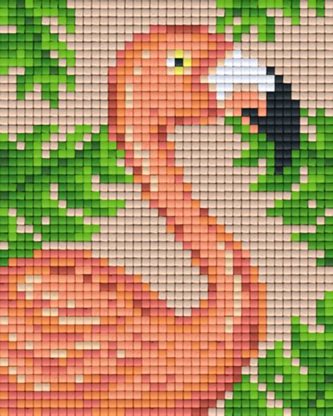 Flamingo One 1 Baseplate Pixelhobby Mini Mosaic Art Kits Pixel Hobby Nz