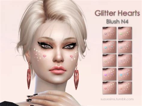 The Sims Resource Glitter Hearts Blush N4 By Suzue Sims 4 Downloads