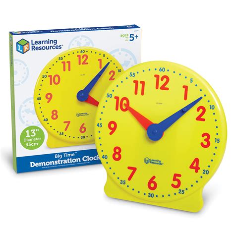 Buy Learning Resources Big Time Learning Clock Analog Clock Homeschool 12 Hour Basic Math