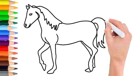 How To Draw A Horse Step By Step For Kids Easy