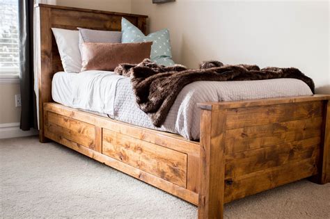 Its linen upholstery features a tufted detail along the headboard, and you can choose from a handful of different colors and even textures like velvet. do it yourself divas: DIY Twin Storage Bedframe