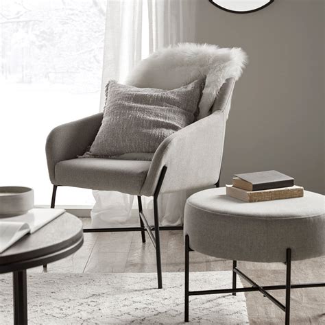I had never assembled a chair like this before, but i was able to do it quite quickly. Fabric and Metal Lounge Chair | Bouclair.com