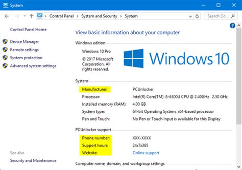 Change Oem Information Windows 10 Password Recovery