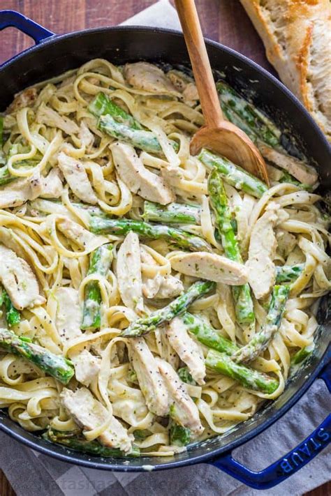 Goat cheese melts into the cream sauce to make it even creamier. Chicken Pesto Pasta (VIDEO) - NatashasKitchen.com