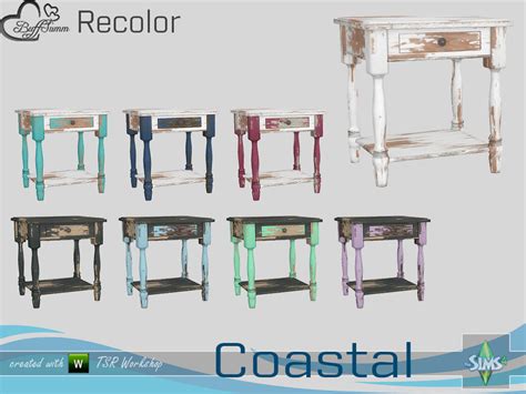 The Sims Resource Coastal Living Distressed Wood Recolor Endtable