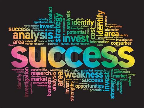 Success Word Cloud Collage Stock Vector Colourbox