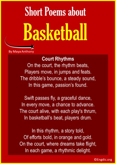 10 Best Short Poems About Basketball Engdic