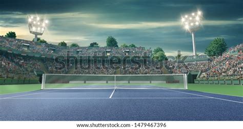 Professional Tennis Court Sport Background 3d Illustration