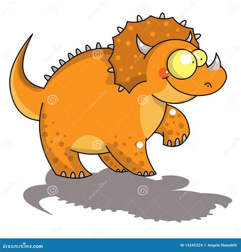 Funny Triceratops Stock Illustration Illustration Of Cartoon 14245324